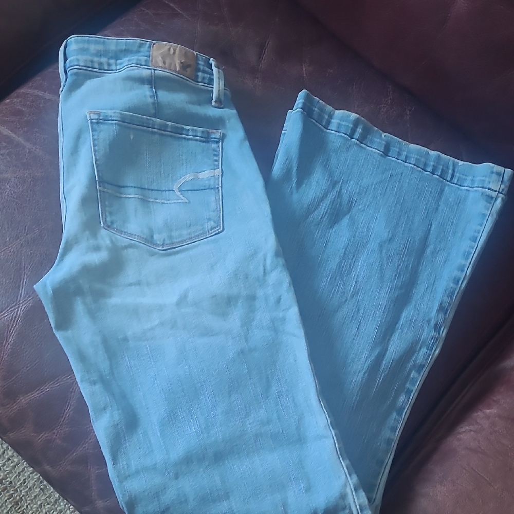 American Eagle Outfitters Sky Blue Wide Leg Jeans